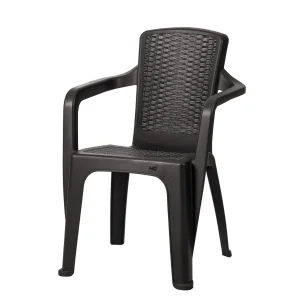 Silla exterior/interior | Modelo Infinity | Brazos color café oscuro - MQ