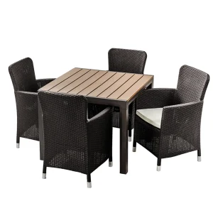 Comedor con 4 puestos | Modelo Capri | color café oscuro - MQ