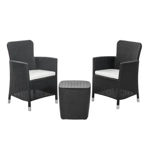 Juego de terraza estilo Capri | color gris grafito - MQ