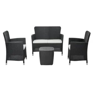 Juego de terraza estilo Capri | Modelo Comfort | color gris grafito - MQ