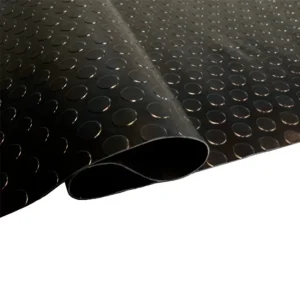 Piso de goma antideslizante en rollo | Tipo estoperol | color negro | 3mm*1*20mts