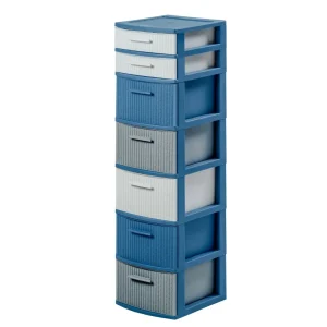 Cajonera | Modelo Space | 7 niveles | color azul/blanco - MQ