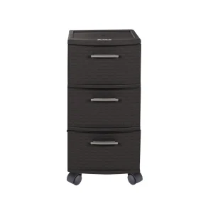 Cajonera | Modelo Infinity | 3 niveles | color café oscuro - MQ