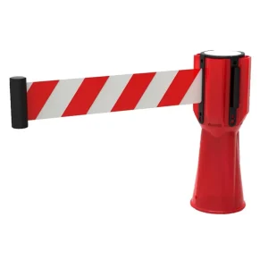 Cinta separadora retráctil para conos 3mts - Rojo/Blanco
