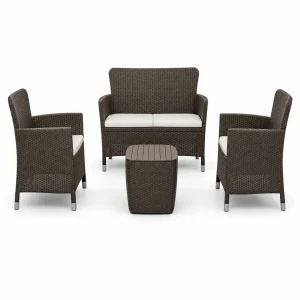 Juego de terraza estilo Capri | Modelo Comfort | color mocca - MQ
