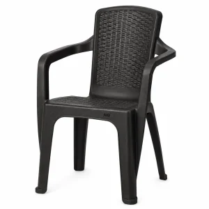 Silla exterior/interior | Modelo Infinity | Brazos color café oscuro - MQ