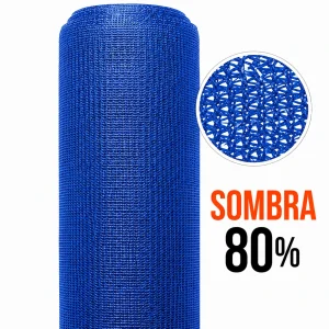 Malla Raschel | Sombra 80% | Rollo 4.1*100mts | color Azul