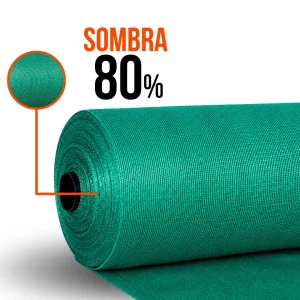 Malla Raschel | Sombra 80% | Rollo 2.1*100mts| color Verde