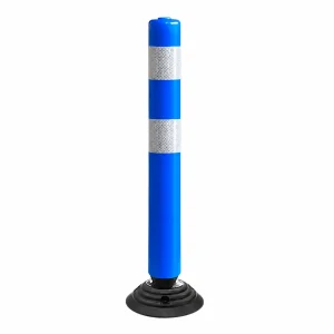 Hito vialidad PVC |83cm abatible con 2 cintas