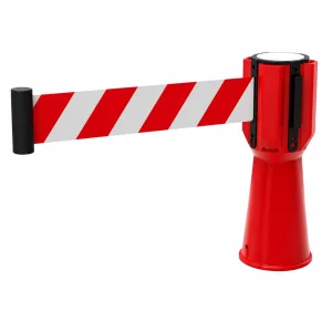 Cinta separadora retráctil para conos 3mts - Rojo/Blanco