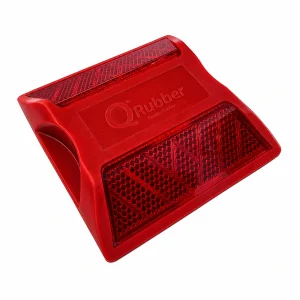 Tacha vial | 10*10*2cm | con doble reflectivo | Color Rojo