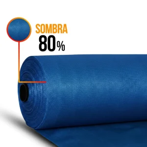 Malla Raschel | Sombra 80% | Rollo 4.1*100mts | color Azul