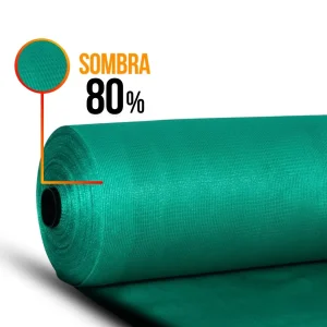 Malla Raschel | Sombra 80% | Rollo 4.2*100mts| color Verde