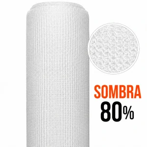 Malla Raschel | Sombra 80% | Rollo 4.1*100mts| color Blanco