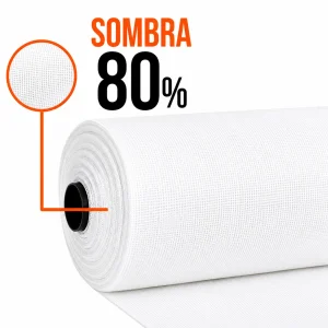 Malla Raschel | Sombra 80% | Rollo 4.1*100mts| color Blanco