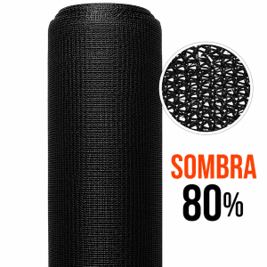 Malla Raschel | Sombra 80% | Rollo 2.1*100mts| color Negro