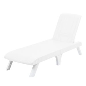 Reposera/ Cama soleadora | Modelo Capri | Plegable | color Blanca - MQ