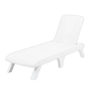 Reposera/ Cama soleadora | Modelo Capri | Plegable | color Blanca - MQ