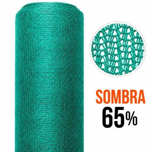 Malla Raschel | Sombra 65% | Rollo 2.1*100mts| color Verde