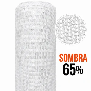 Malla Raschel | Sombra 65% | Rollo 4.2*100mts| color Blanco