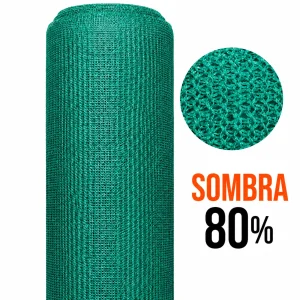 Malla Raschel | Sombra 80% | Rollo 2.1*100mts| color Verde