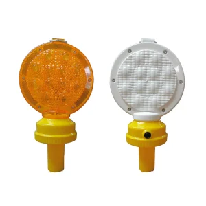 Lámpara destellante para cono de tránsito | color ambar/blanco