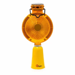 Lámpara solar destellante con cono | color ambar