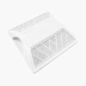 Tacha vial | 10*10*2cm | con doble reflectivo | Color Blanco