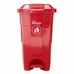 Contenedor de basura 70lts con pedal I Color Rojo