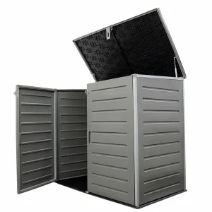 Bodega multiuso tipo baúl para exterior | color negro | 82*140*125cm | cap 1170lts