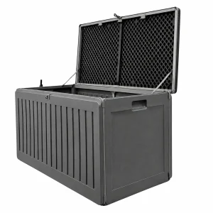Bodega multiuso tipo baúl para exterior | color negro/gris | 109*51 *55cm | cap 270lts
