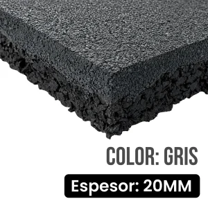 Loseta de caucho | 50*50cm*20mm | Color: Gris