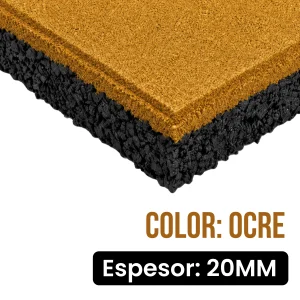 Loseta de caucho | 50*50cm*20mm | Color: Ocre
