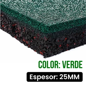 Loseta de caucho | 50*50cm*25mm | Color: Verde